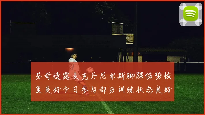 芬奇透露麦克丹尼尔斯脚踝伤势恢复良好今日参与部分训练状态良好